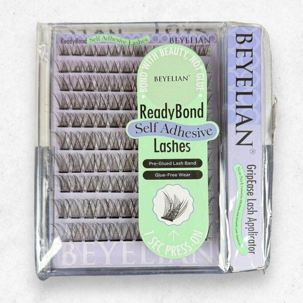 Beyelian ReadyBond Self Adhesive Cluster Lashes 16mm 120Pcs D Curl New